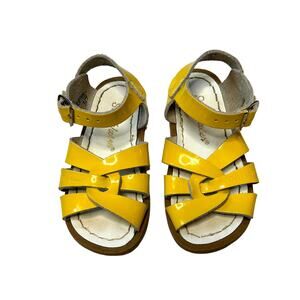Salt Water Yellow Leather Sandals 8Y